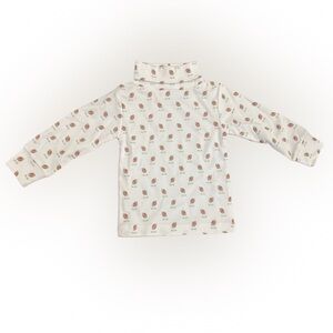 NWT Little English white football turtleneck cotton long sleeve shirt 24 mos.
